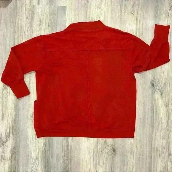 Evy's Tree Open Cardigan Sweater Red Pockets The Celena Size XL - Picture 7 of 7